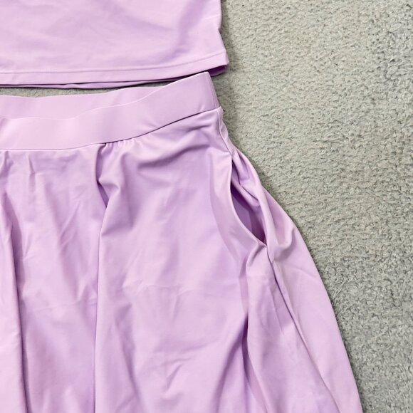 Honey Mark Swim Set 2XL Lavender Sugar Skort & Basil Wrap Top 2 Piece Set NEW - Picture 7 of 15